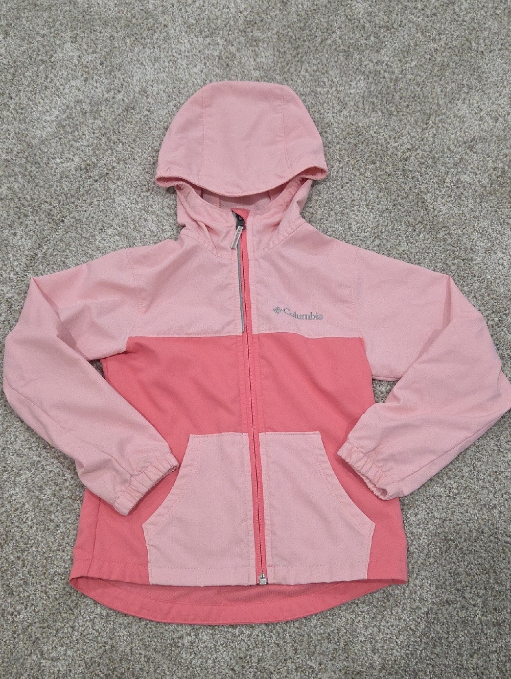 Columbia Girls' Two-Tone Pink Hooded Jacket